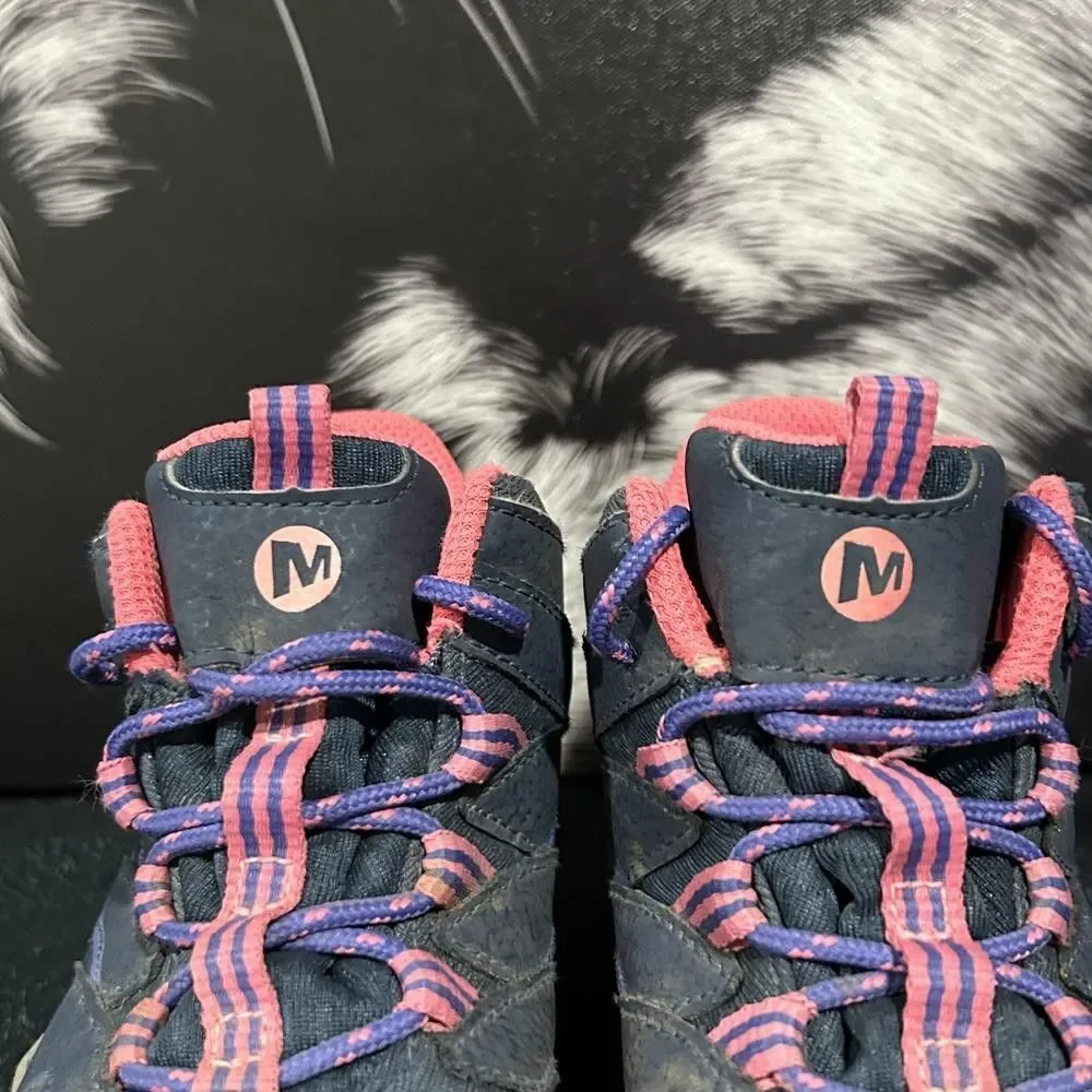 Merrell Chameleon 7 MK159719 Hiking Boot Boys 13M Blue Leather Trail Waterproof